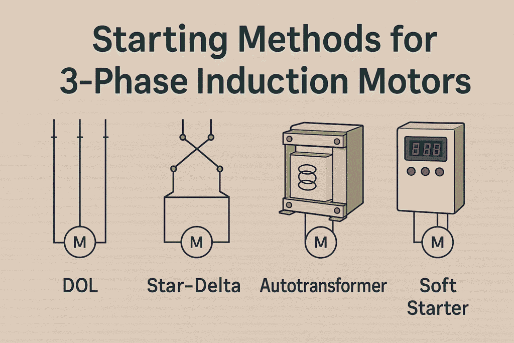 Starting methods of 3 phase induction motors