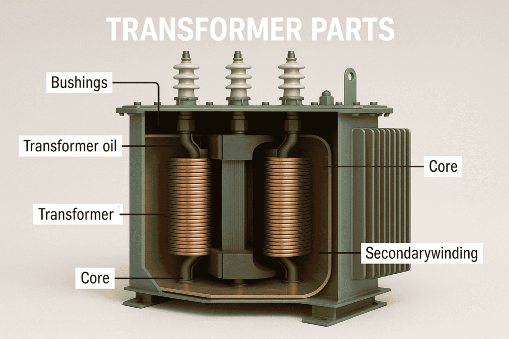 detailed view of electrical transformer