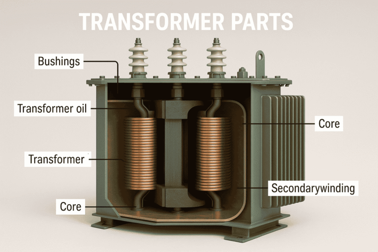 detailed view of electrical transformer